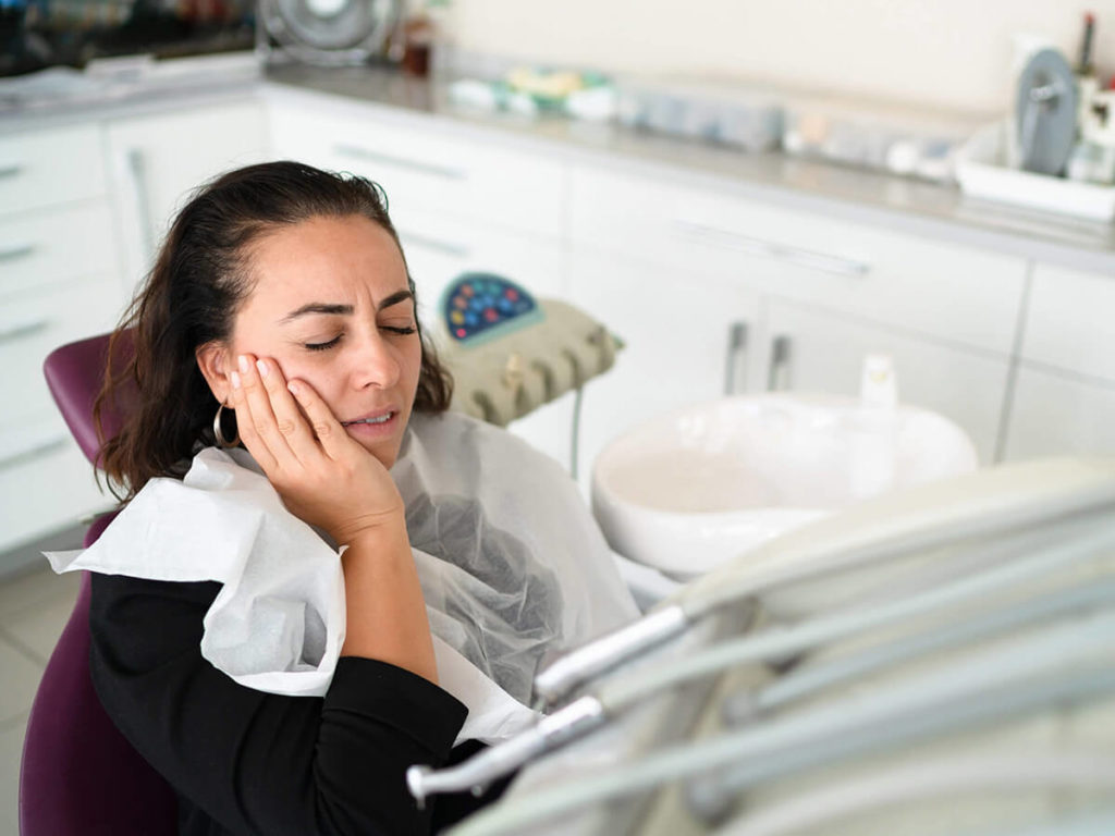 Dental patient in pain