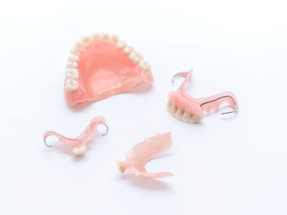Photo of different types of dentures
